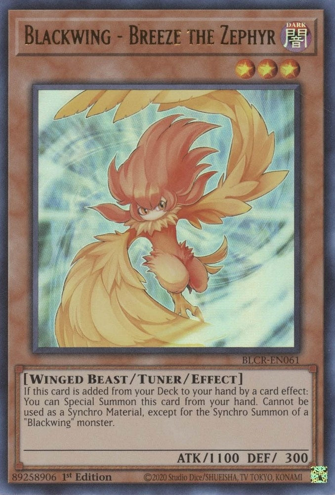 Image for Blackwing - Breeze the Zephyr (BLCR-EN061) (BLCR) - YuGiOh