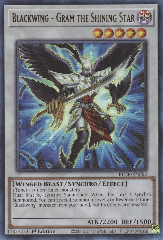 Image for Blackwing - Gram the Shining Star (BLCR-EN063) (BLCR) - YuGiOh