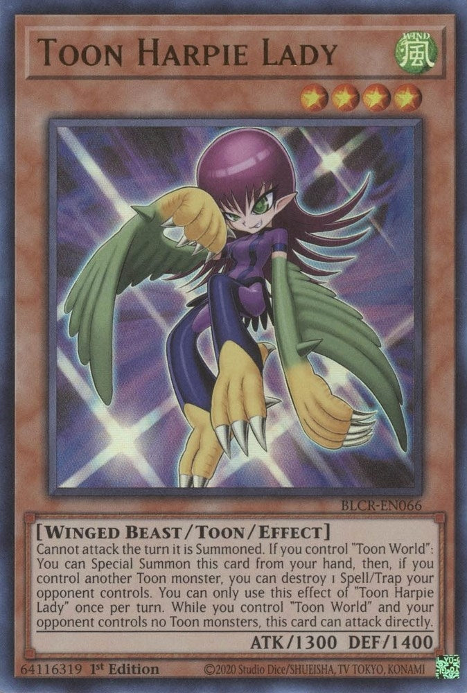 Image for Toon Harpie Lady (BLCR-EN066) (BLCR) - YuGiOh