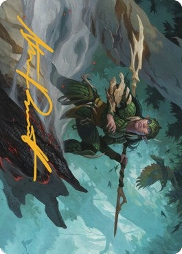Image for Gwenna, Eyes of Gaea Art Card (Gold-Stamped Signature) (25) (The Brothers' War) - Magic: The Gathering