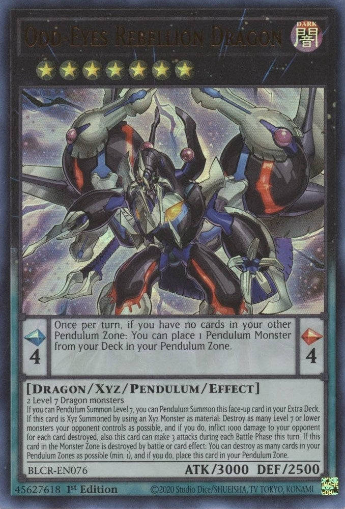 Image for Odd-Eyes Rebellion Dragon (BLCR-EN076) (BLCR) - YuGiOh
