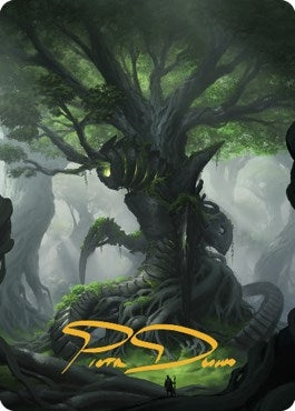 Image for Forest Art Card (Gold-Stamped Signature) (53) (The Brothers' War) - Magic: The Gathering