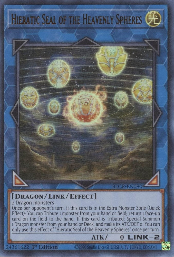 Image for Hieratic Seal of the Heavenly Spheres (BLCR-EN090) (BLCR) - YuGiOh