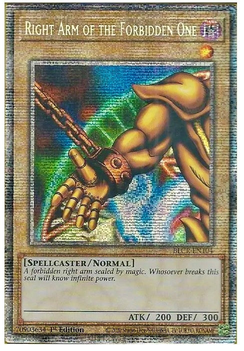 Right Arm of the Forbidden One (Starlight Rare) (BLCR-EN104) (BLCR)