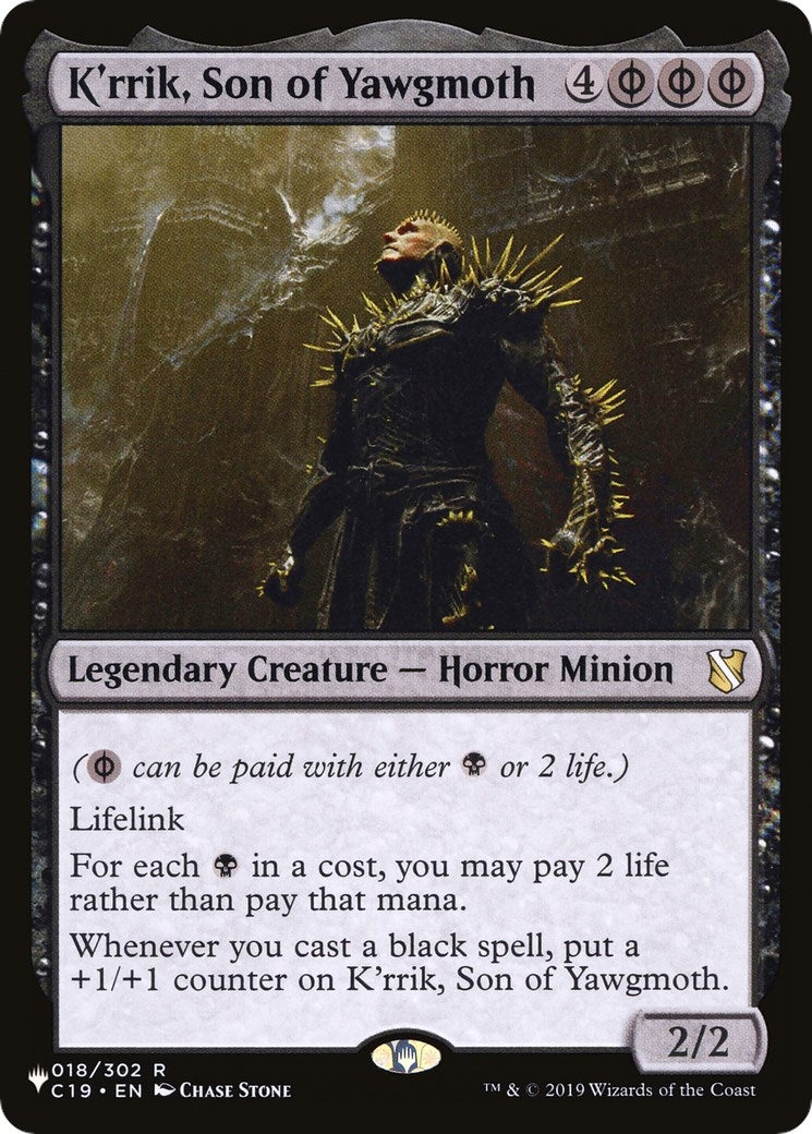 Image for K'rrik, Son of Yawgmoth (018/302) (The List Reprints) - Magic: The Gathering