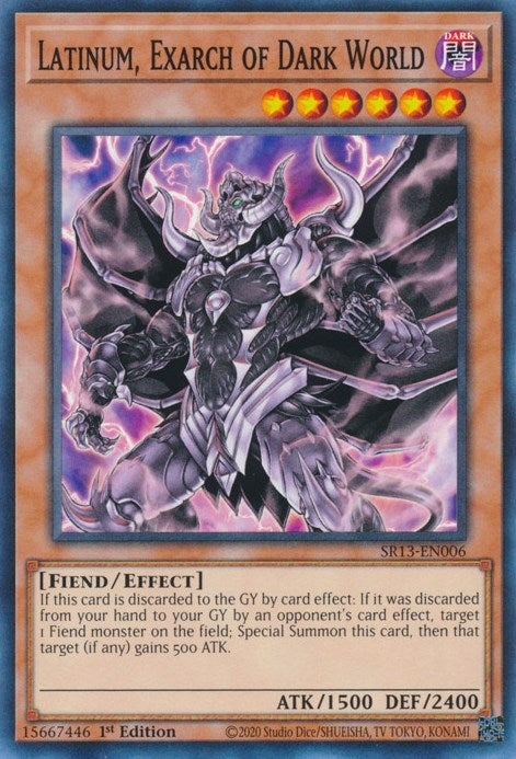 Image for Latinum, Exarch of Dark World (SR13-EN006) (SR13) - YuGiOh