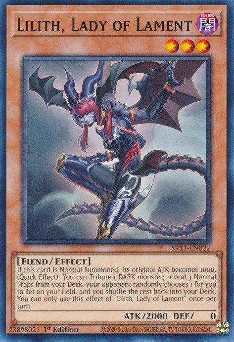 Image for Lilith, Lady of Lament (SR13-EN022) (SR13) - YuGiOh