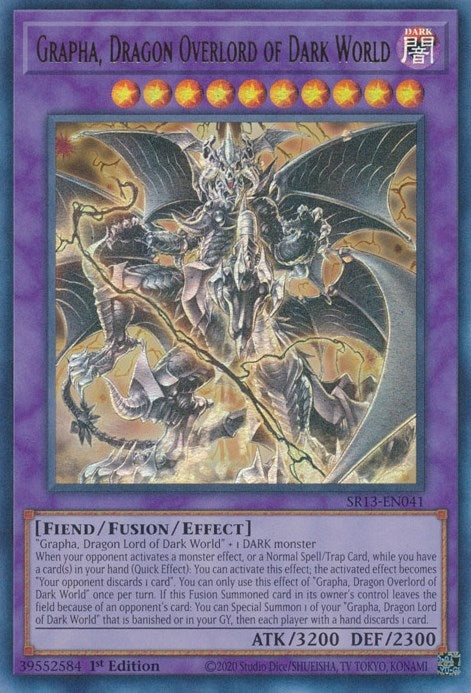 Image for Grapha, Dragon Overlord of Dark World (SR13-EN041) (SR13) - YuGiOh