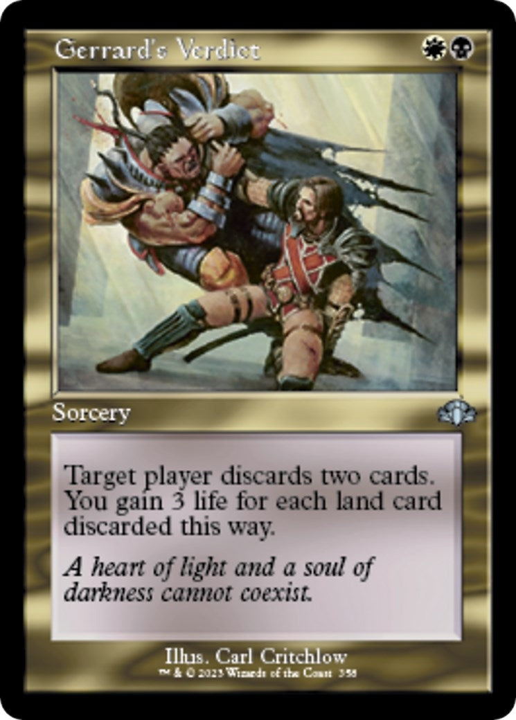 Image for Gerrard's Verdict (Retro Frame) (358) (Dominaria Remastered) - Magic: The Gathering
