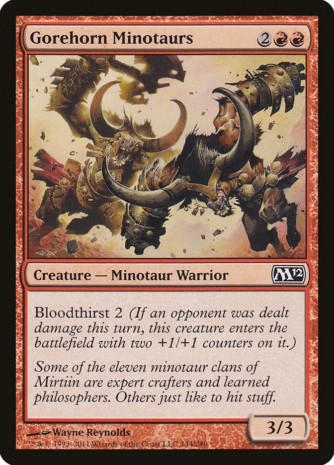 Image for Gorehorn Minotaurs (144) (Magic 2012 (M12)) - Magic: The Gathering
