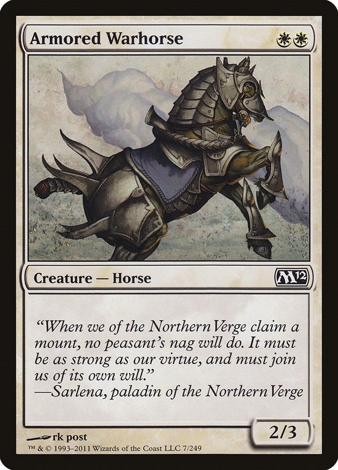 Image for Armored Warhorse (7) (Magic 2012 (M12)) - Magic: The Gathering