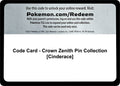 Image for Code Card - Crown Zenith Pin Collection [Cinderace] (CRZ) - Pokemon