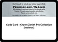 Image for Code Card - Crown Zenith Pin Collection [Inteleon] (CRZ) - Pokemon