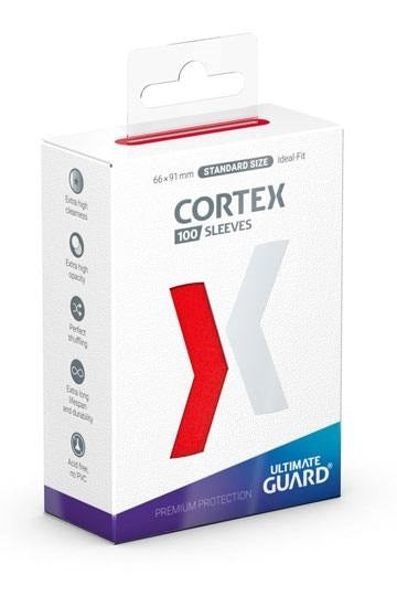 Image for Cortex Sleeves Standard Size - Glossy Red (100ct.) - Card Sleeves