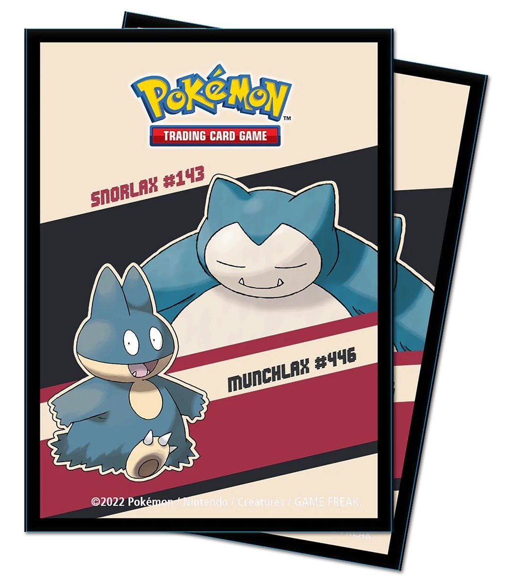 Image for Snorlax and Munchlax Standard Deck Protector Sleeves for Pokemon (65-Pack) - Card Sleeves