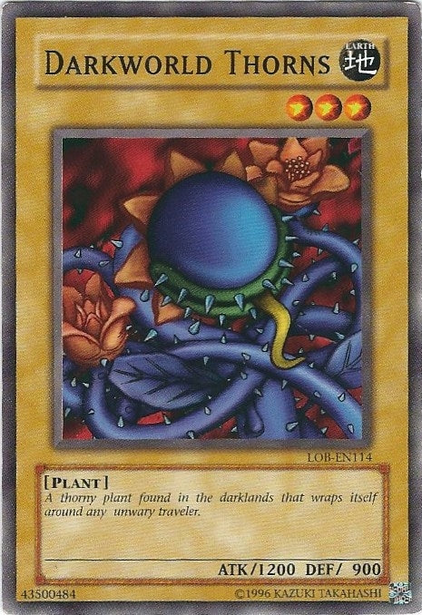 Image for Darkworld Thorns (LOB-EN114) (Legend of Blue Eyes White Dragon (Worldwide English)) - YuGiOh