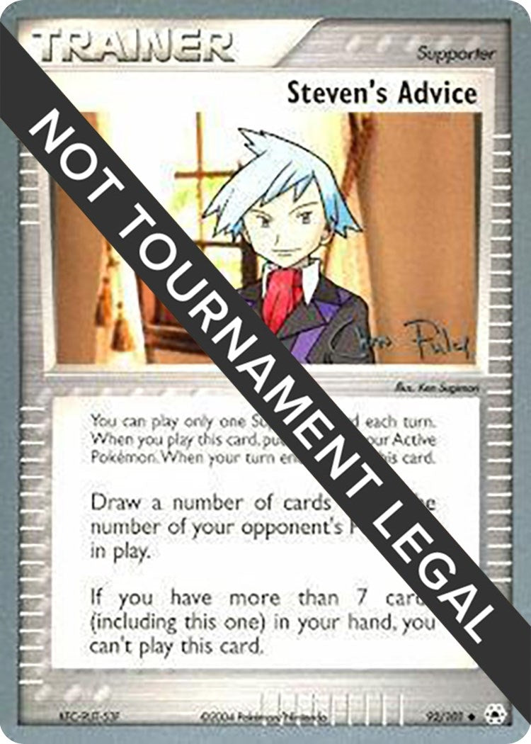 Image for Steven's Advice - 2004 (Chris Fulop) (92/101) (WCD) - Pokemon