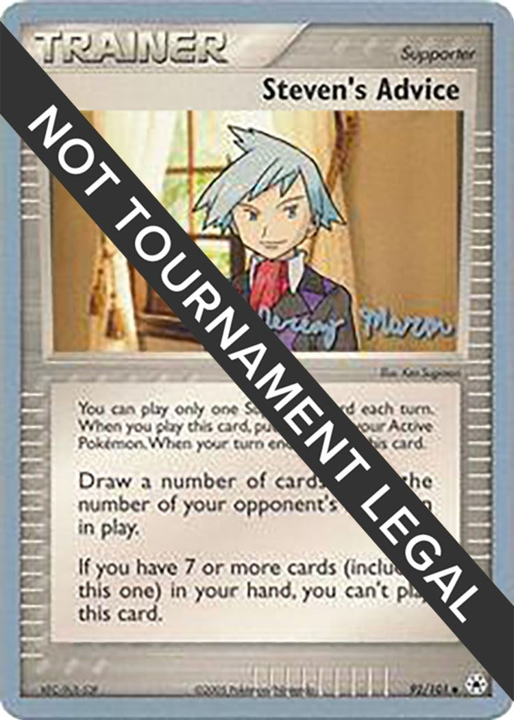 Image for Steven's Advice - 2005 (Jeremy Maron) (92/101) (WCD) - Pokemon