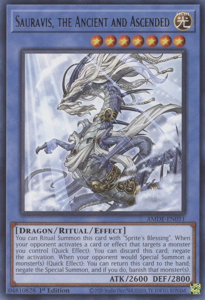Image for Sauravis, the Ancient and Ascended (AMDE-EN051) (AMDE) - YuGiOh