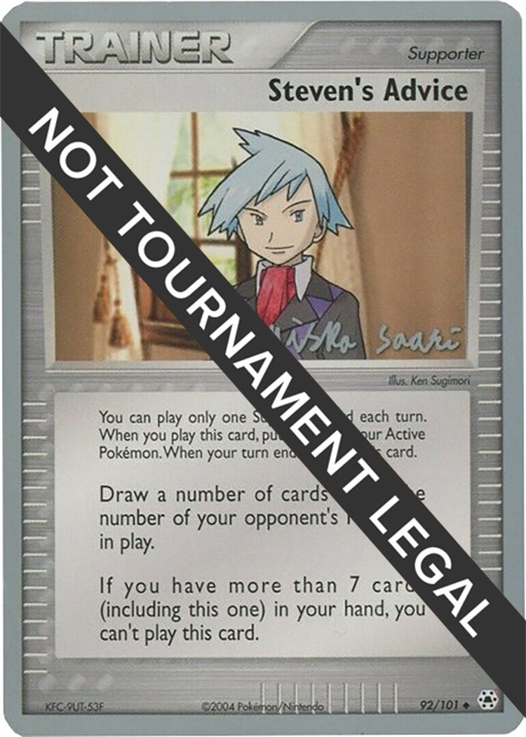 Image for Steven's Advice - 2006 (Miska Saari) (92/101) (WCD) - Pokemon