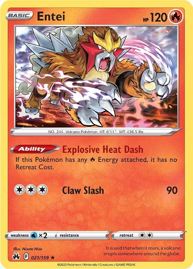 Image for Entei (021/159) (CRZ) - Pokemon
