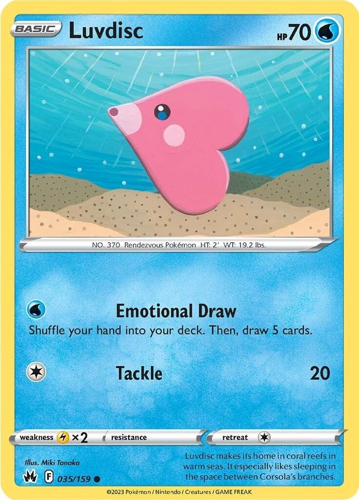 Image for Luvdisc (035/159) (CRZ) - Pokemon