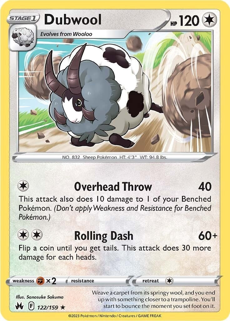 Image for Dubwool (122/159) (CRZ) - Pokemon