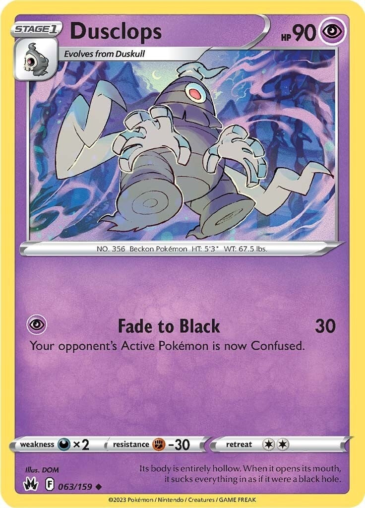 Image for Dusclops (063/159) (CRZ) - Pokemon
