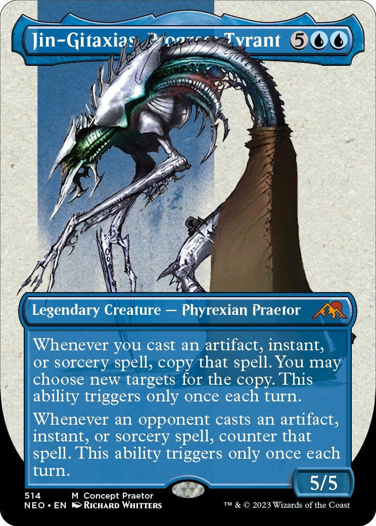 Image for Jin-Gitaxias, Progress Tyrant (Concept Praetor) (Step-And-Compleat Foil) (514) (Phyrexia: All Will Be One) - Magic: The Gathering