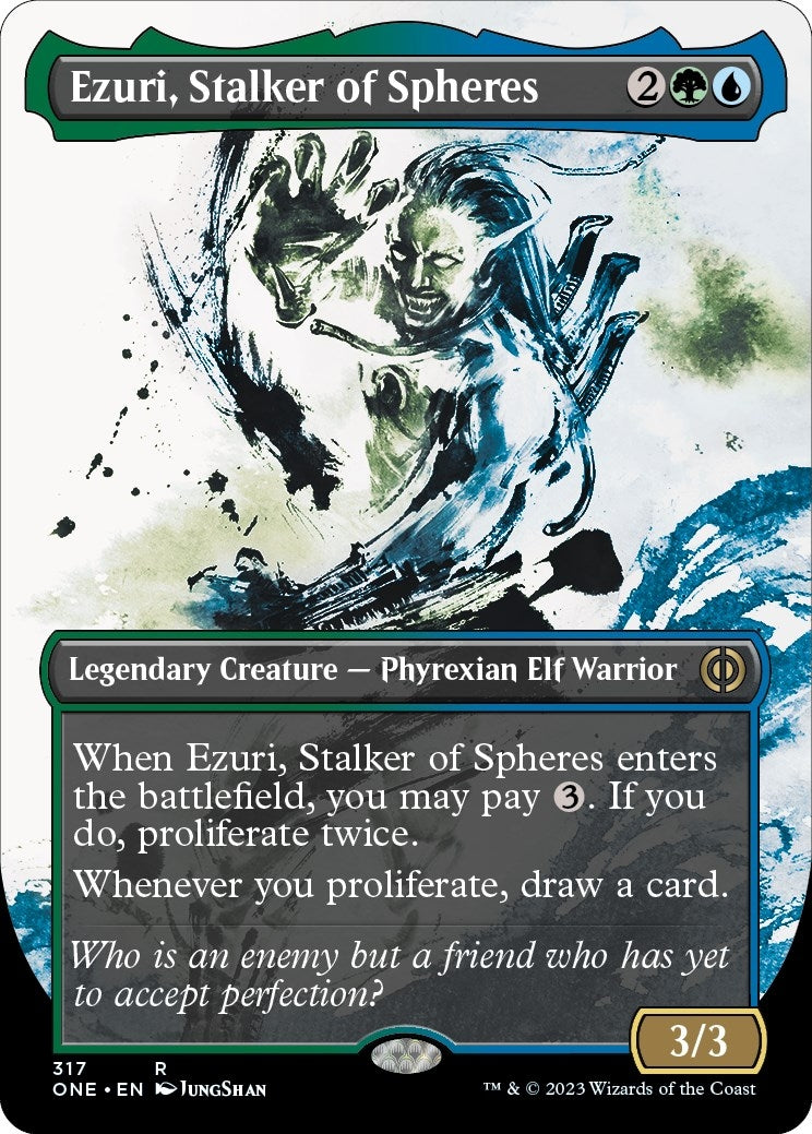 Image for Ezuri, Stalker of Spheres (Showcase) (317) (Phyrexia: All Will Be One) - Magic: The Gathering