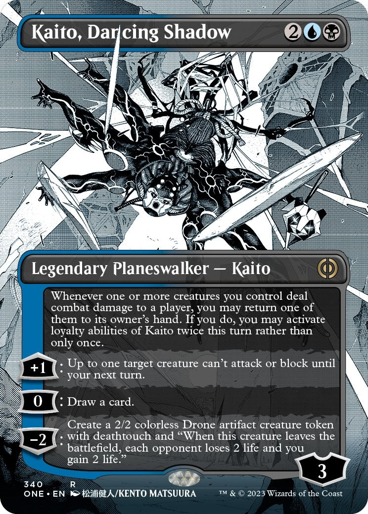 Image for Kaito, Dancing Shadow (Borderless) (340) (Phyrexia: All Will Be One) - Magic: The Gathering