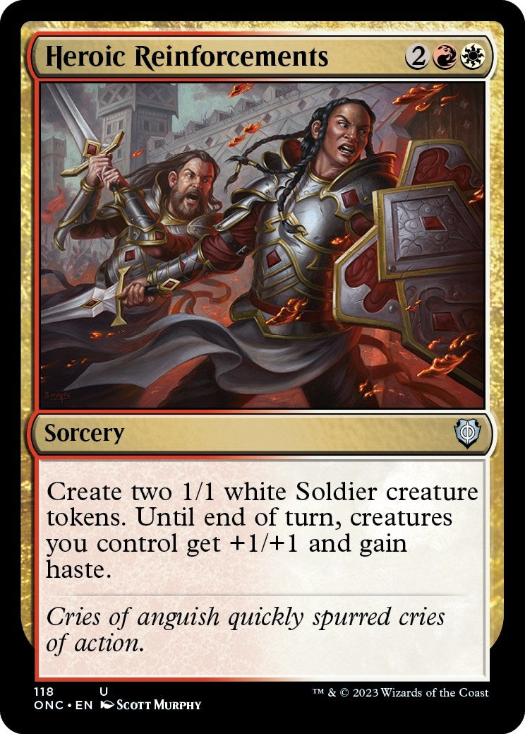 Image for Heroic Reinforcements (118) (Phyrexia: All Will Be One) - Magic: The Gathering