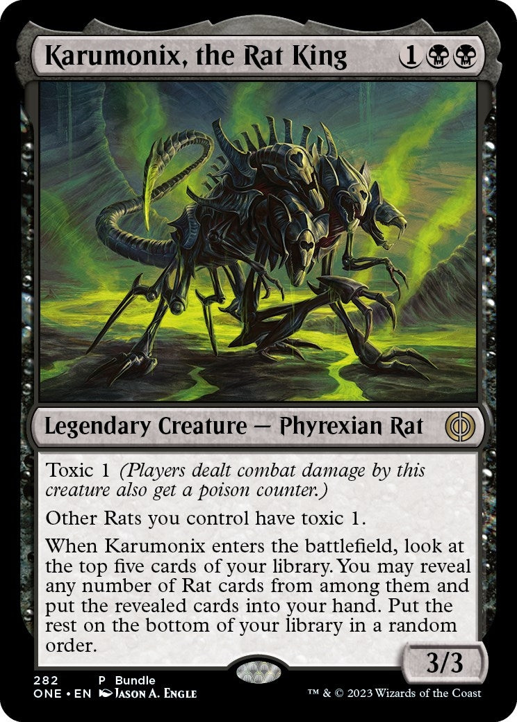 Image for Karumonix, the Rat King (ONE Bundle) (282) (Unique and Miscellaneous Promos) - Magic: The Gathering