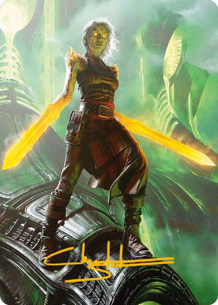 Nahiri, the Unforgiving Art Card (51/81) (Gold-Stamped Signature) (51) (Phyrexia: All Will Be One)