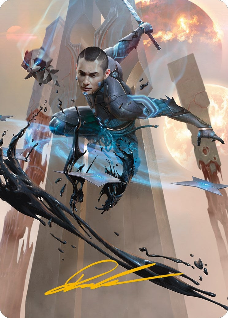 Image for Kaito, Dancing Shadow Art Card (48/81) (Gold-Stamped Signature) (48) (Phyrexia: All Will Be One) - Magic: The Gathering
