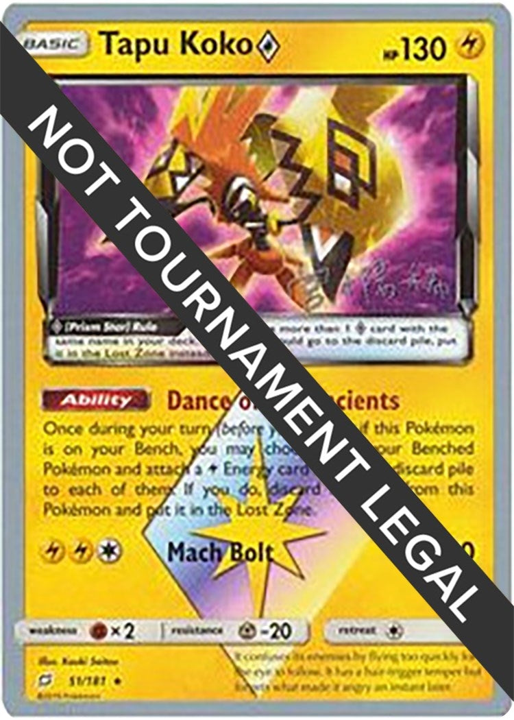 Image for Tapu Koko Prism Star - 2019 (Haruki Miyamoto) (51/181) (WCD) - Pokemon