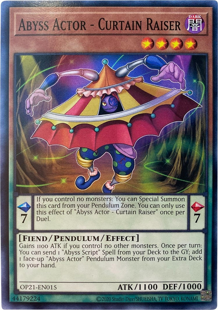 Image for Abyss Actor - Curtain Raiser (OP21-EN015) (OP21) - YuGiOh