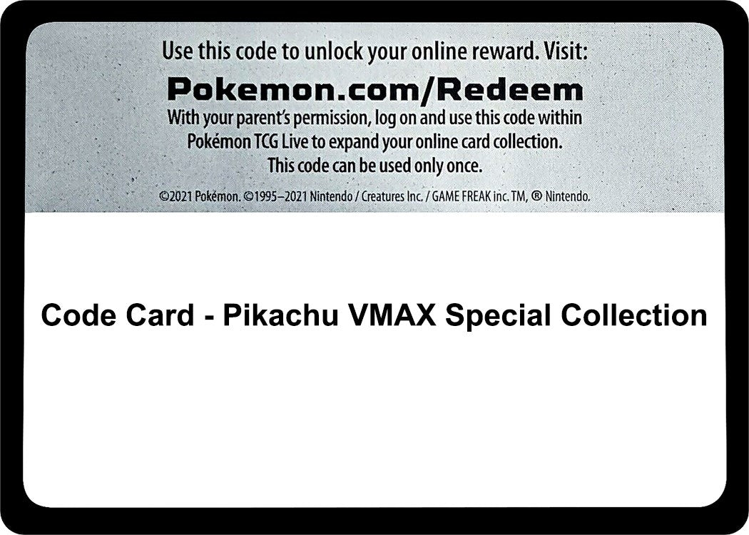 Image for Code Card - Pikachu VMAX Special Collection (CRZ) - Pokemon