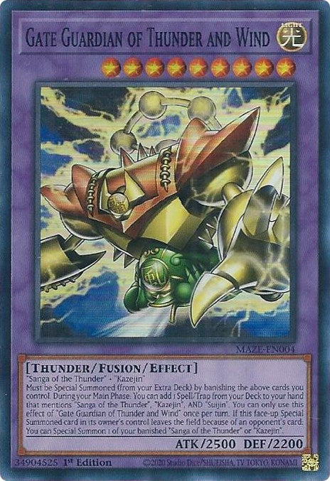 Image for Gate Guardian of Thunder and Wind (MAZE-EN004) (MAZE) - YuGiOh