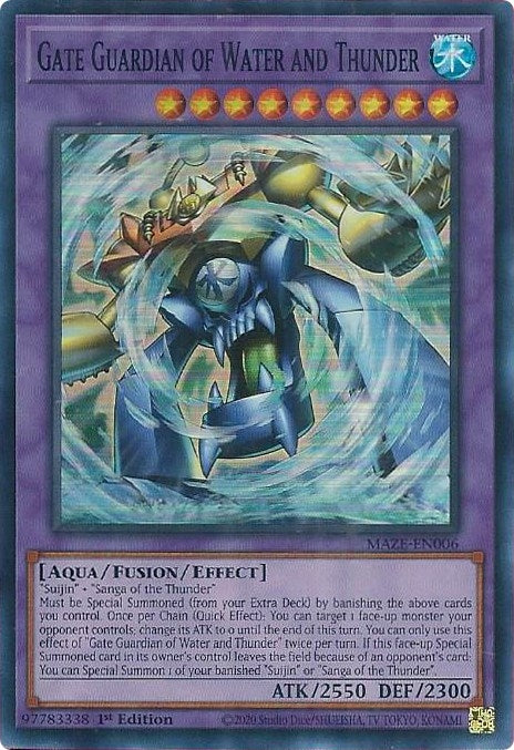 Image for Gate Guardian of Water and Thunder (MAZE-EN006) (MAZE) - YuGiOh