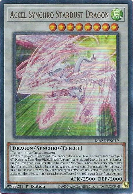 Image for Accel Synchro Stardust Dragon (MAZE-EN019) (MAZE) - YuGiOh