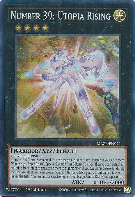Image for Number 39: Utopia Rising (MAZE-EN021) (MAZE) - YuGiOh
