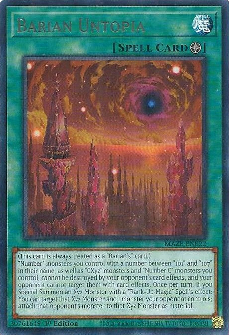 Image for Barian Untopia (MAZE-EN022) (MAZE) - YuGiOh