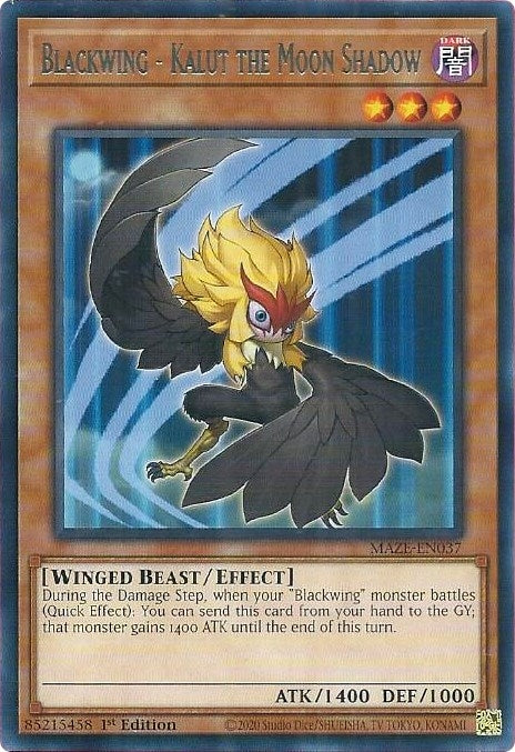 Image for Blackwing - Kalut the Moon Shadow (MAZE-EN037) (MAZE) - YuGiOh