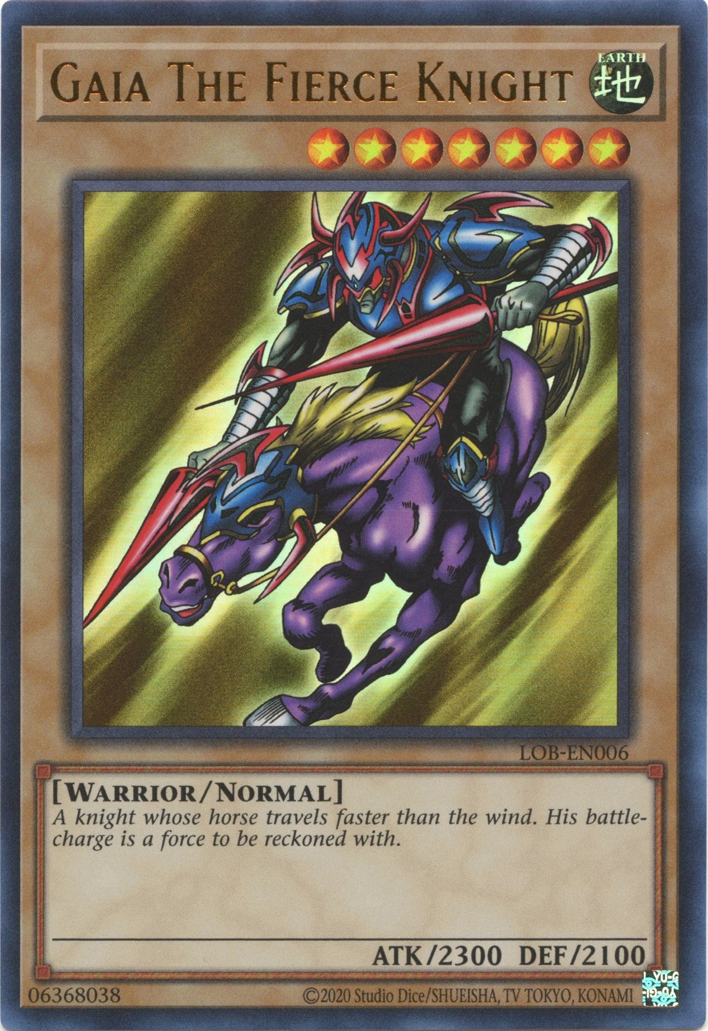 Image for Gaia The Fierce Knight (LOB-EN006) (LOB-EN) - YuGiOh