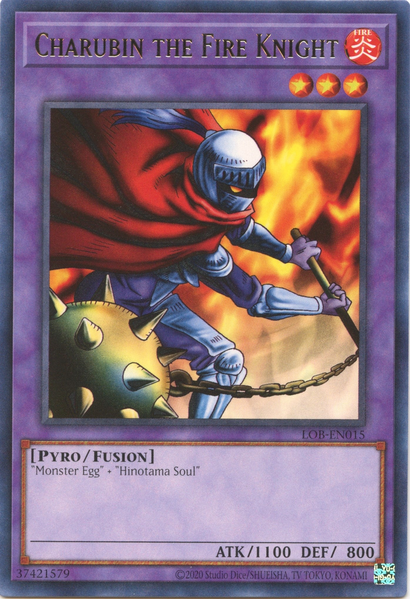 Image for Charubin the Fire Knight (LOB-EN015) (Legend of Blue Eyes White Dragon (25th Anniversary Edition)) - YuGiOh