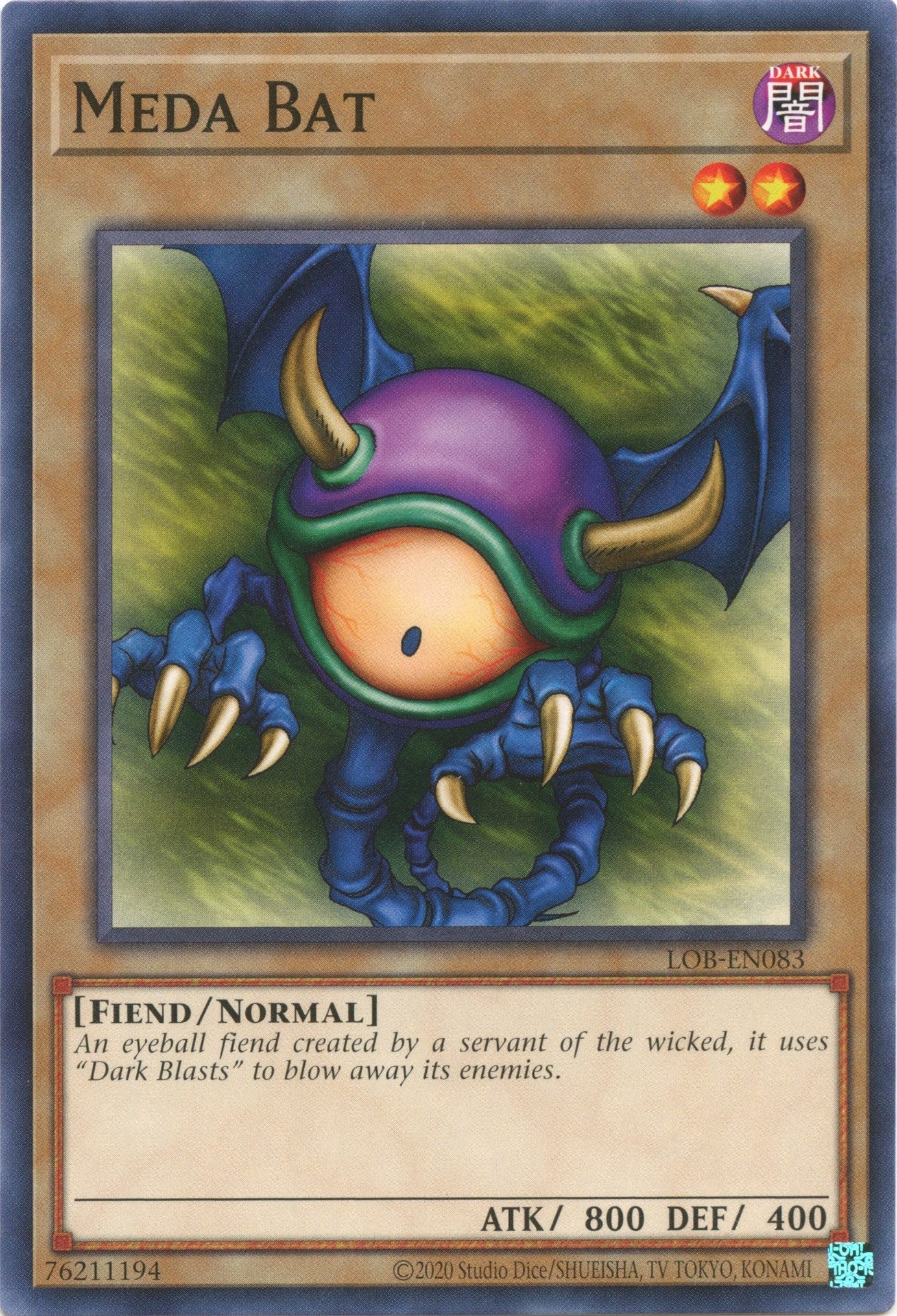 Image for Meda Bat (LOB-EN083) (Legend of Blue Eyes White Dragon (25th Anniversary Edition)) - YuGiOh