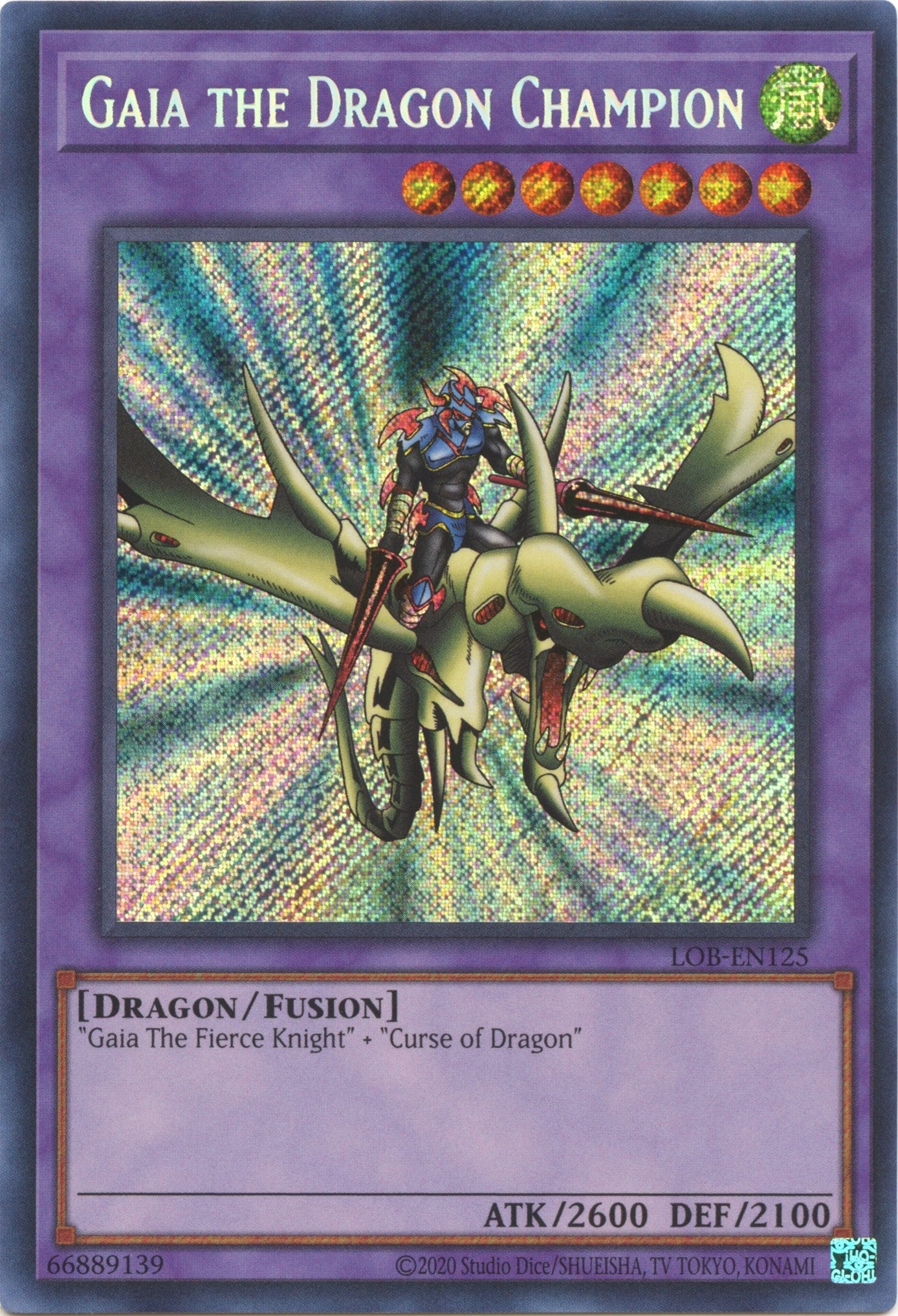 Image for Gaia the Dragon Champion (LOB-EN125) (LOB-EN) - YuGiOh