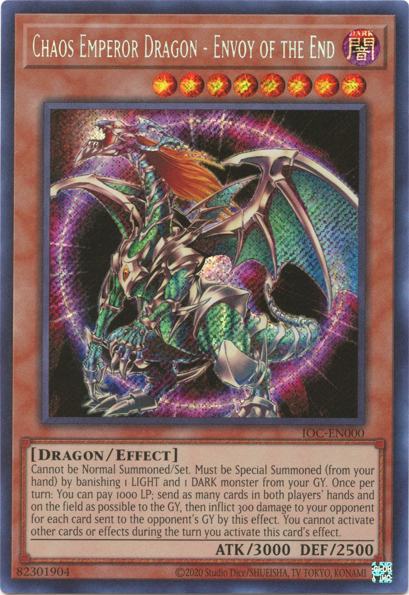 Image for Chaos Emperor Dragon - Envoy of the End (IOC-EN000) (Invasion of Chaos (25th Anniversary Edition)) - YuGiOh
