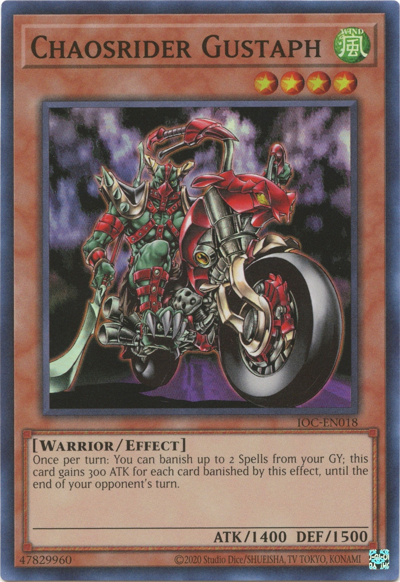 Image for Chaosrider Gustaph (IOC-EN018) (Invasion of Chaos (25th Anniversary Edition)) - YuGiOh